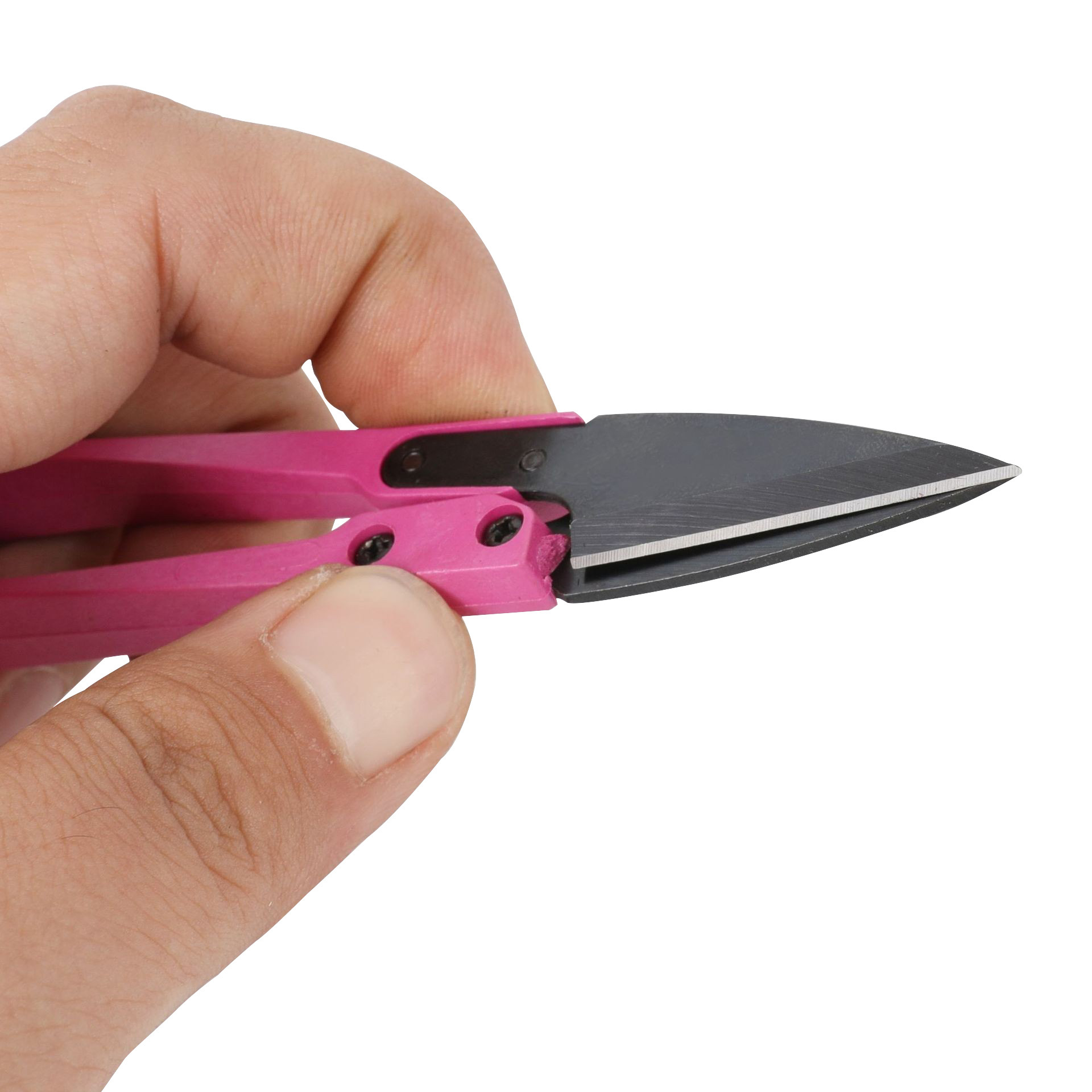 Wholesale anti-rust colored plastic fishing shears, U-shaped small scissors, cross-stitch thread end scissors, household tailor scissors Item Picture