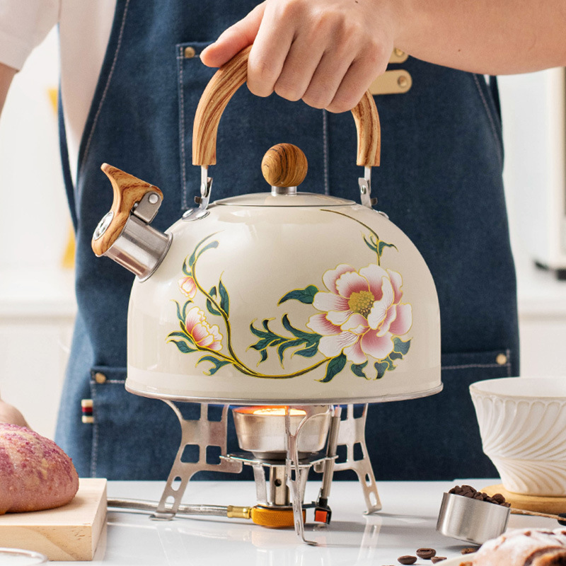New cross-border Chinese-style sounding kettle, European and American kitchenware creative white sounding large-capacity kettle 3L available for wholesale details Picture