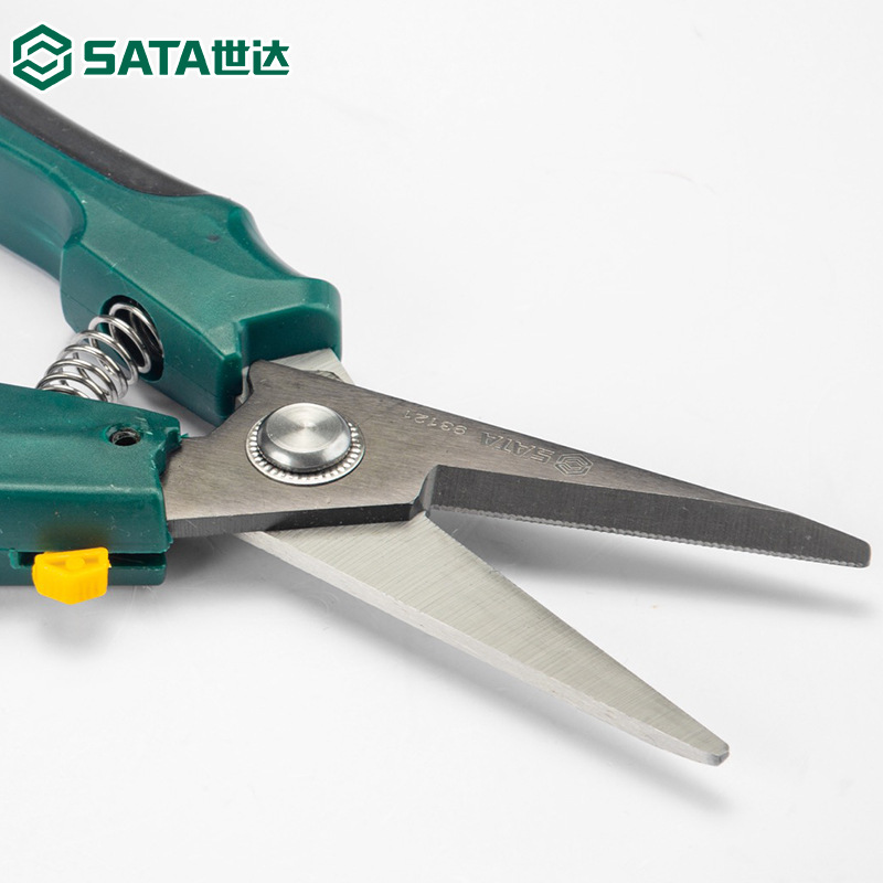 Shida Electric Scissors, multi-functional professional scissors, industrial-grade powerful scissors, heavy-duty scissors, extended band spring 93125A Application Scenario