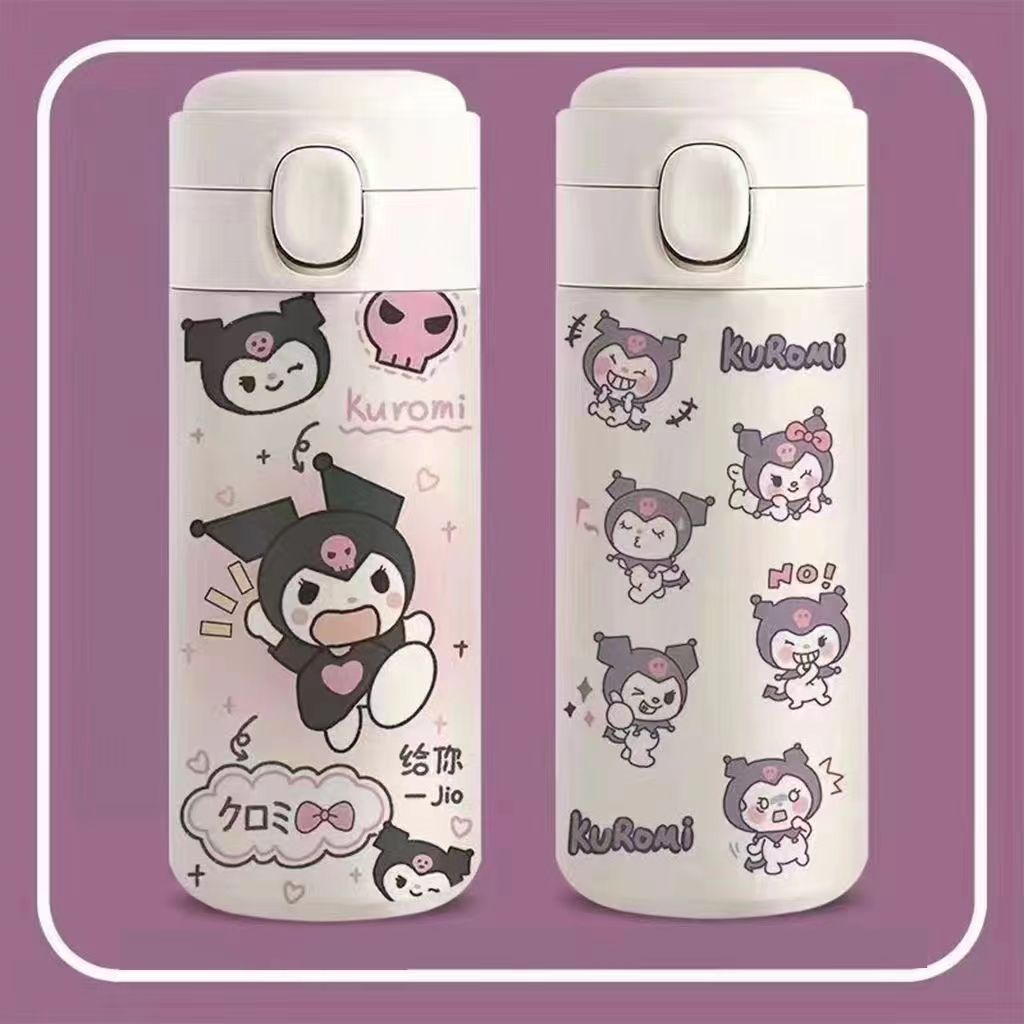 Creative cartoon 304 stainless steel insulated cup, high appearance level, portable bouncy pea cup, customizable for male and female students Specification drawing