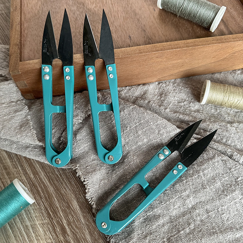 Dajixing yarn scissors, embroidery scissors, tailor spring yarn scissors, thread end scissors, small household U-shaped high-carbon steel small scissors details Picture