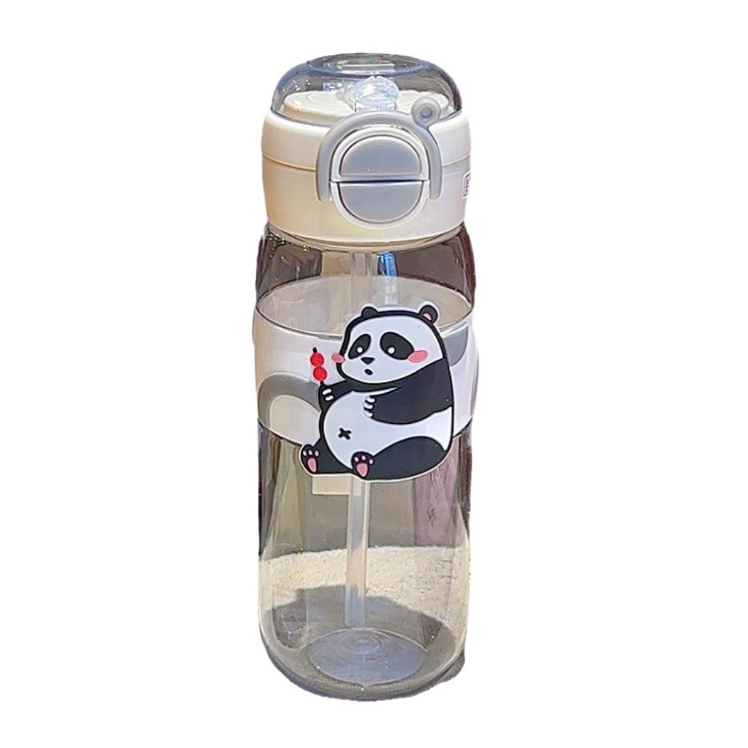 The new cartoon double-drinking straw cup is portable, leak-proof, and has a high appearance level. It is a plastic cup that is shockproof and a student Capibara water cup Item Picture