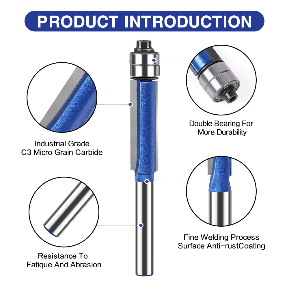 Head double-axis trimming tool, tungsten steel profiling woodworking milling cutter, slotting flat edge tool, alloy blade head set Application Scenario
