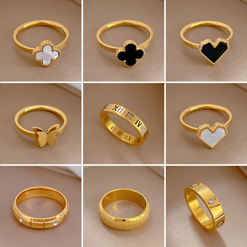 【 All-titanium Steel 】 Titanium steel cold and minimalist style dance ring for men and women, trendy and simple food rings on Instagram full figure