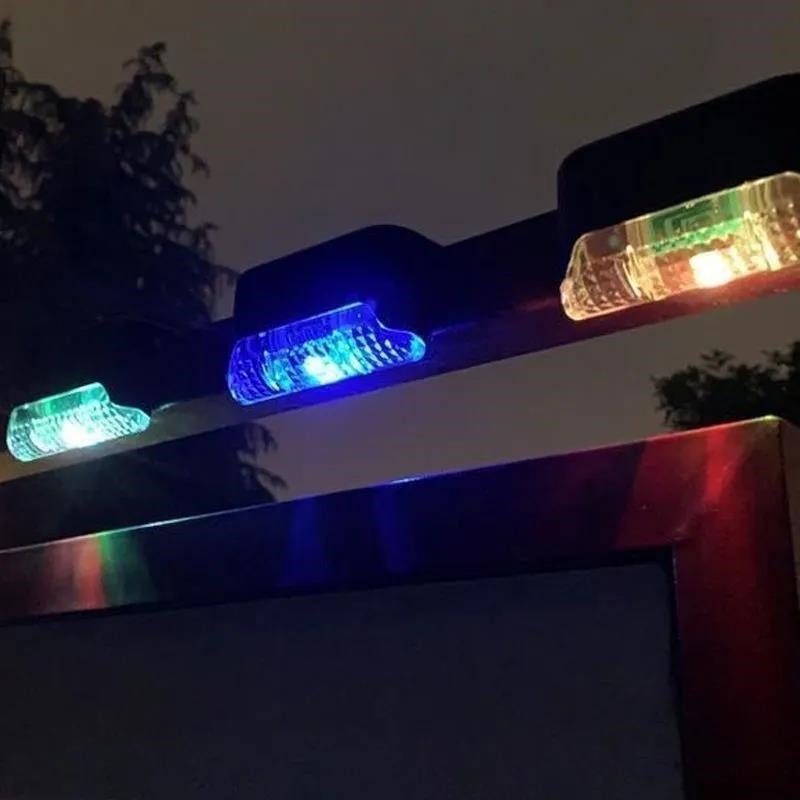 Solar lamps, outdoor step lights, fence landscape decorative lighting, railing lights, courtyard wall lights, waterproof night lights Application Scenario