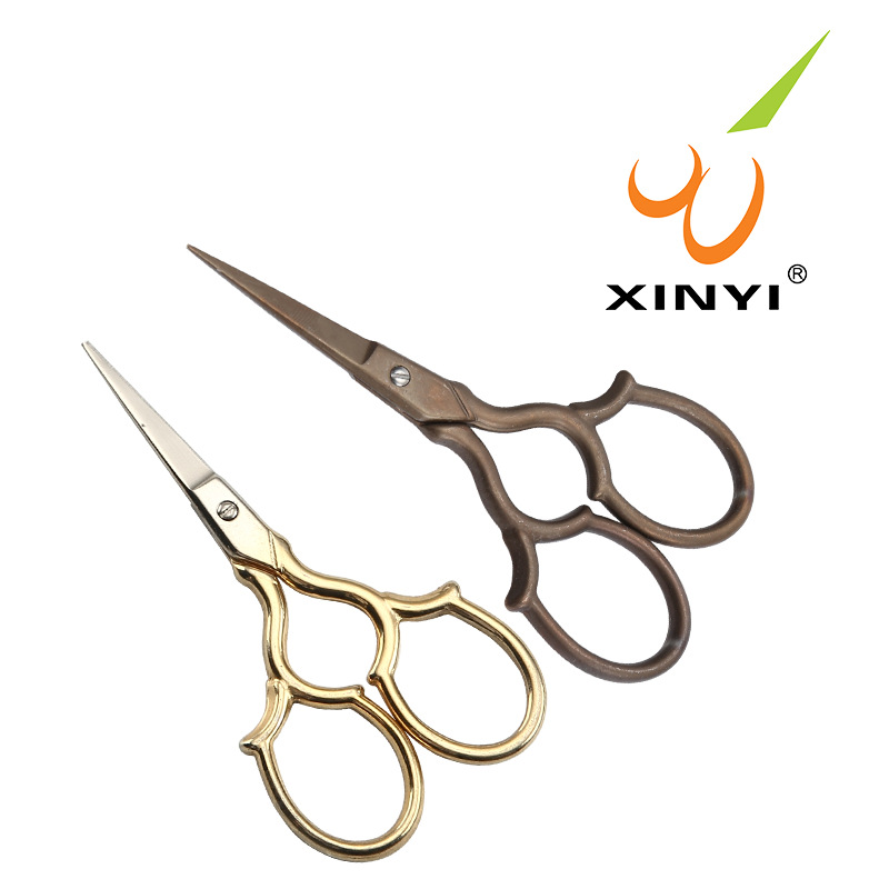 Xinyi Scissors, retro scissors, titanium-coated antique scissors, household scissors, embroidery scissors, pointed small scissors full figure