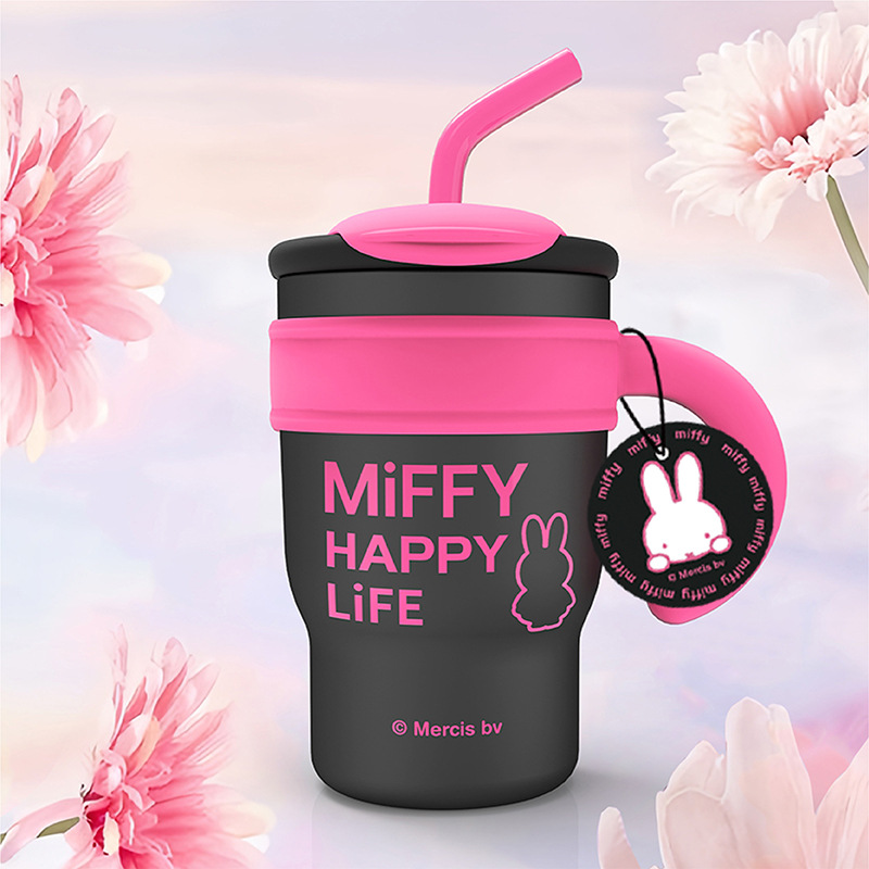 miffy water cup, high appearance level, handle coffee cup, female student cartoon insulated cup, portable stainless steel Application Scenario