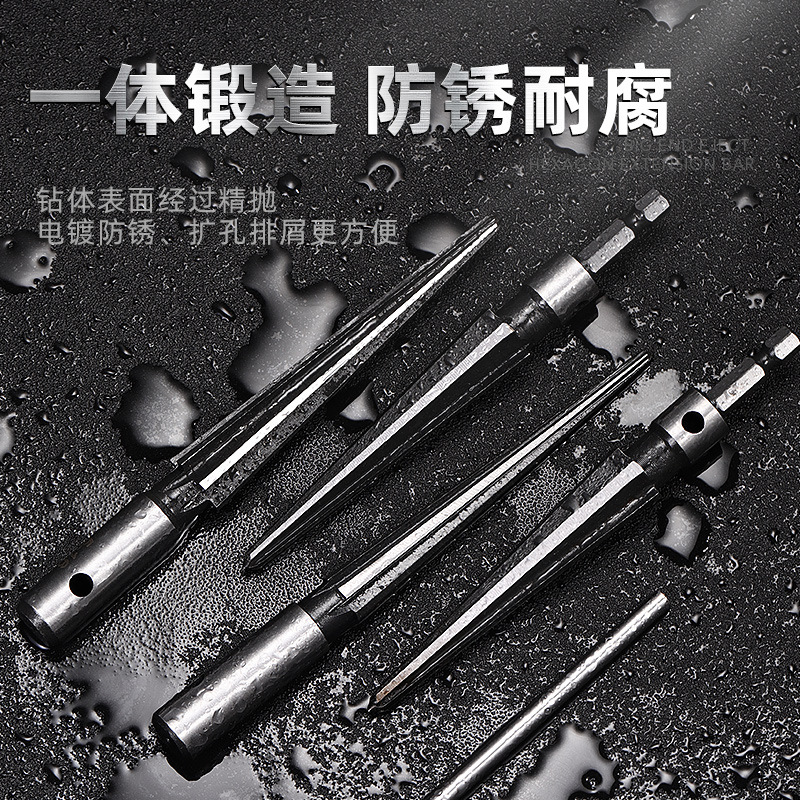 Universal high-hardness metal hexagonal conical reaming knife for woodworking straight handle hand high-speed steel taper reaming knife Application Scenario