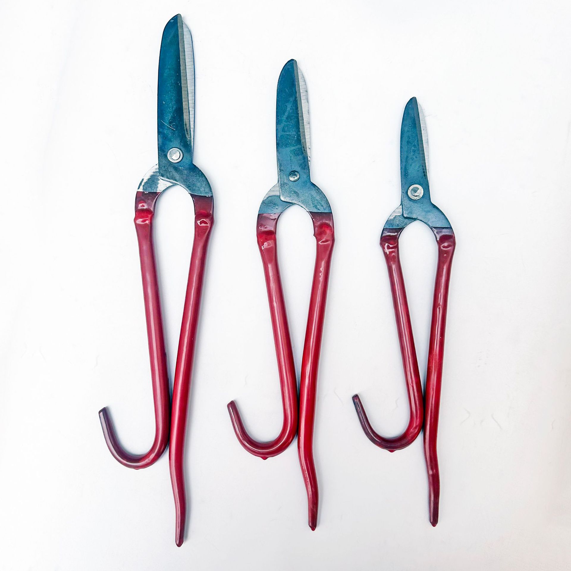 Wulian brand plastic-coated handle iron sheet scissors, arc color steel keel scissors, stainless steel shears, industrial strong scissors Specification drawing