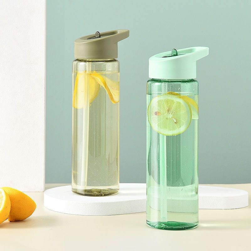 Large-capacity sports straw water cup, girls' summer fitness water bottle, boys' drinking water plastic portable cup, space cup Specification drawing