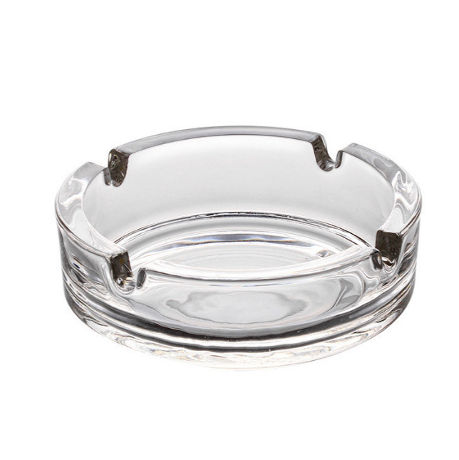 Transparent round glass ashtrays for hotels, KTVS and bars, promotional gifts Item Picture