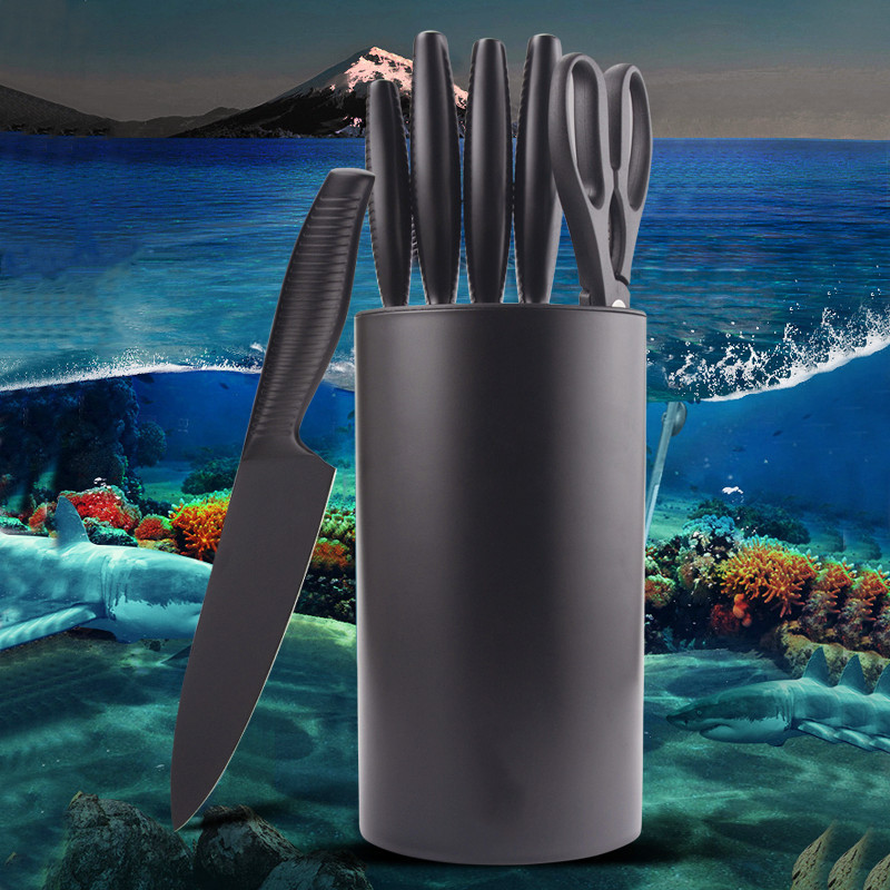 Stainless steel knife holder, kitchen knife rack, kitchen knife storage rack, plastic kitchen tools can be inserted freely, universal knife holder Application Scenario