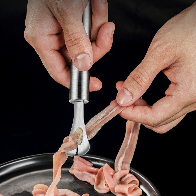 Stainless steel intestinal knife, a special intestinal opener for poultry, a two-in-one intestinal flipping tool, and an intestinal breaking knife details Picture