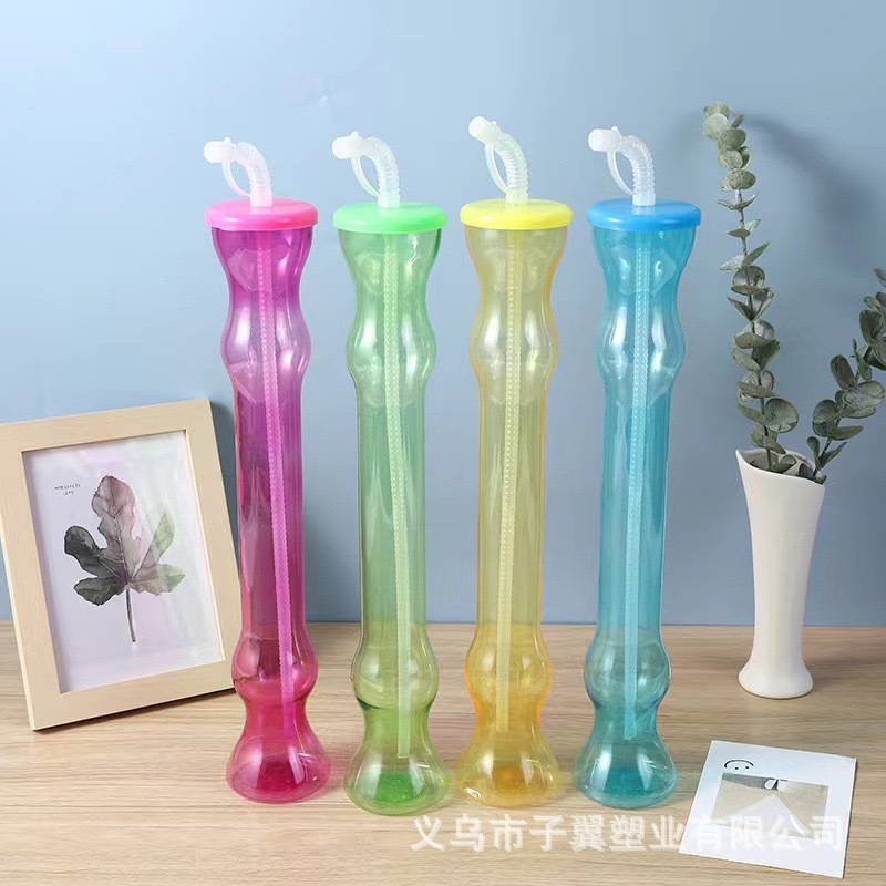 Simple and fashionable disposable straw cups, gourd-shaped straw cups, new cross-border festival event gifts batch details Picture