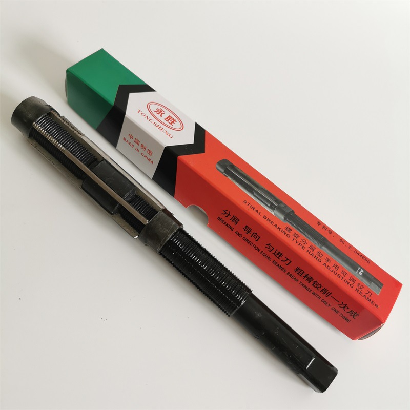 Hand-operated adjustable reamer with connecting rod copper sleeve, straight handle reamer, high-speed steel twist handle type adjustable reamer for reaming holes 11.75-54 Specification drawing