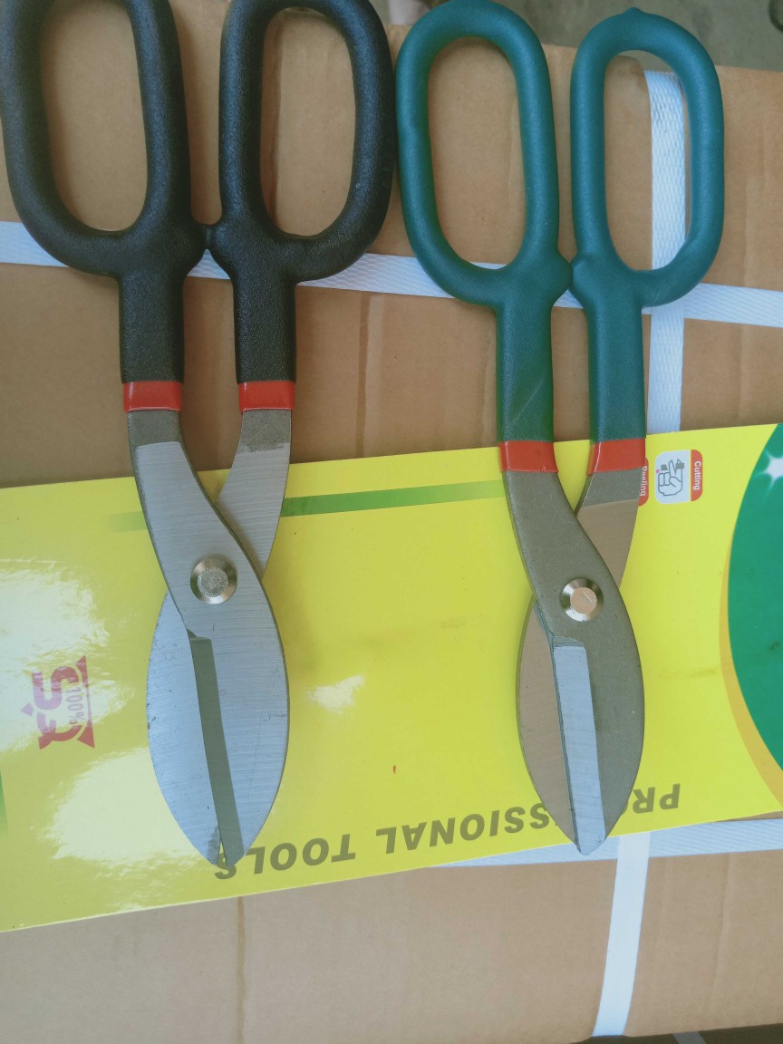 10-inch American strong iron shears, aluminum alloy aviation shears, galvanized iron shears, spring neutral American 10-inch shears full figure