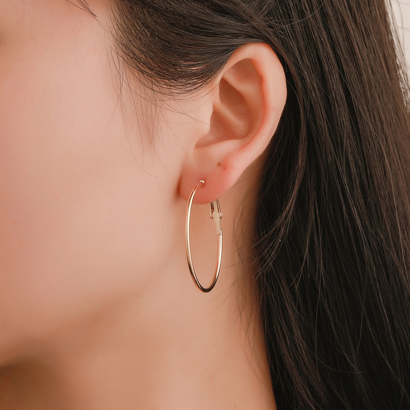 European and American style fashion sets of large, medium and small, 6-piece circular stud earrings, geometric earrings, cross-border supply, one-piece consignment details Picture