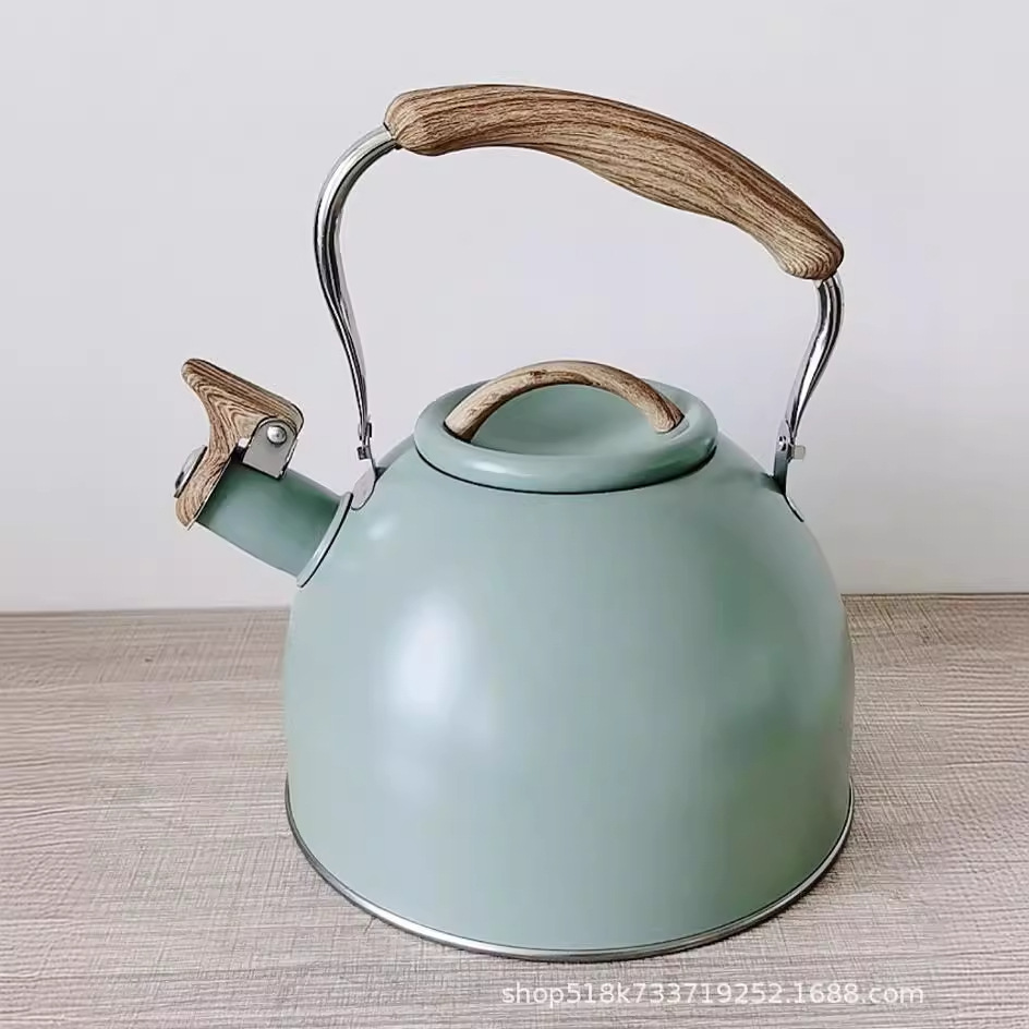Cross-border new product: whistling kettle, teakettle, stainless steel whistling kettle details Picture