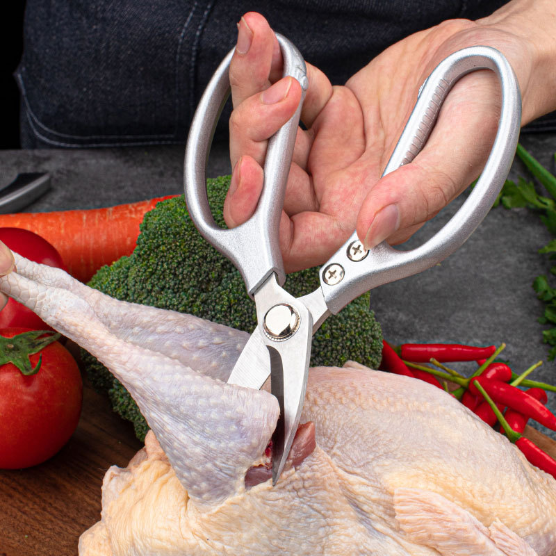 Stainless steel turtle scissors, aluminum alloy Japanese kitchen scissors, chicken bone and turtle food large scissors sk5 powerful scissors details Picture