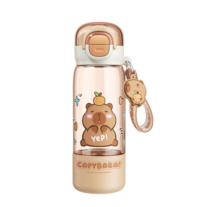 The 2025 new Capibara cartoon water cup features a high level of appearance, a convenient straw cup for girls, and a cute large-capacity glass Item Picture