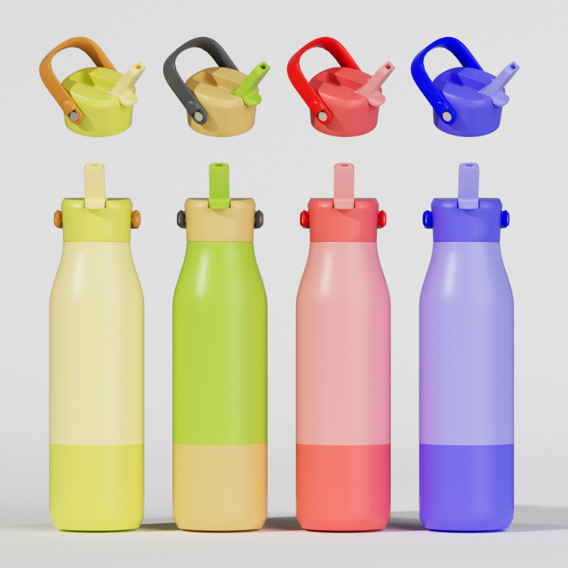 Cross-border best-selling private mold exclusive new product: detachable handle sports water cup, personalized 304 stainless steel insulated cup Specification drawing