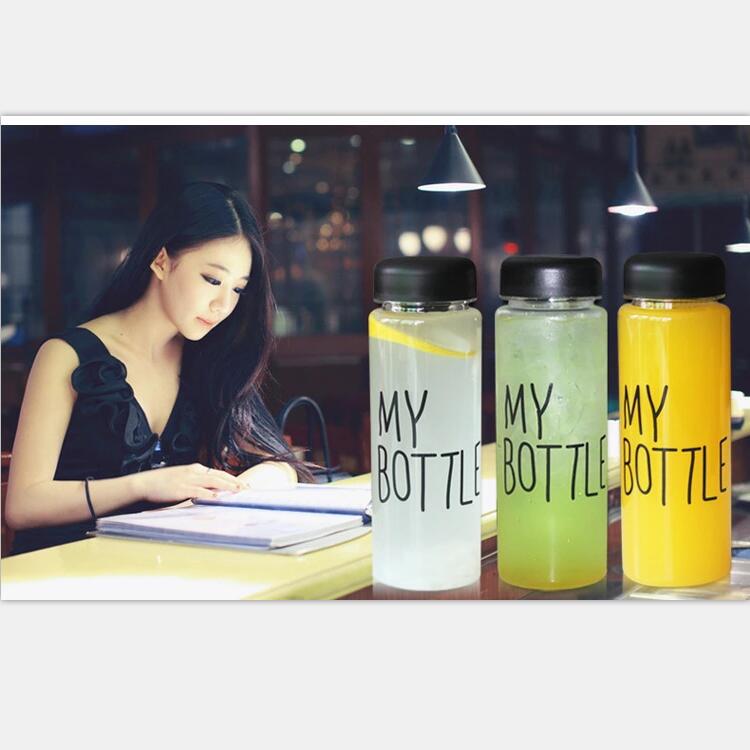Cross-border sports my bottle water cup, creative milk tea beverage, plastic cup, women's gift cup logo customization Specification drawing