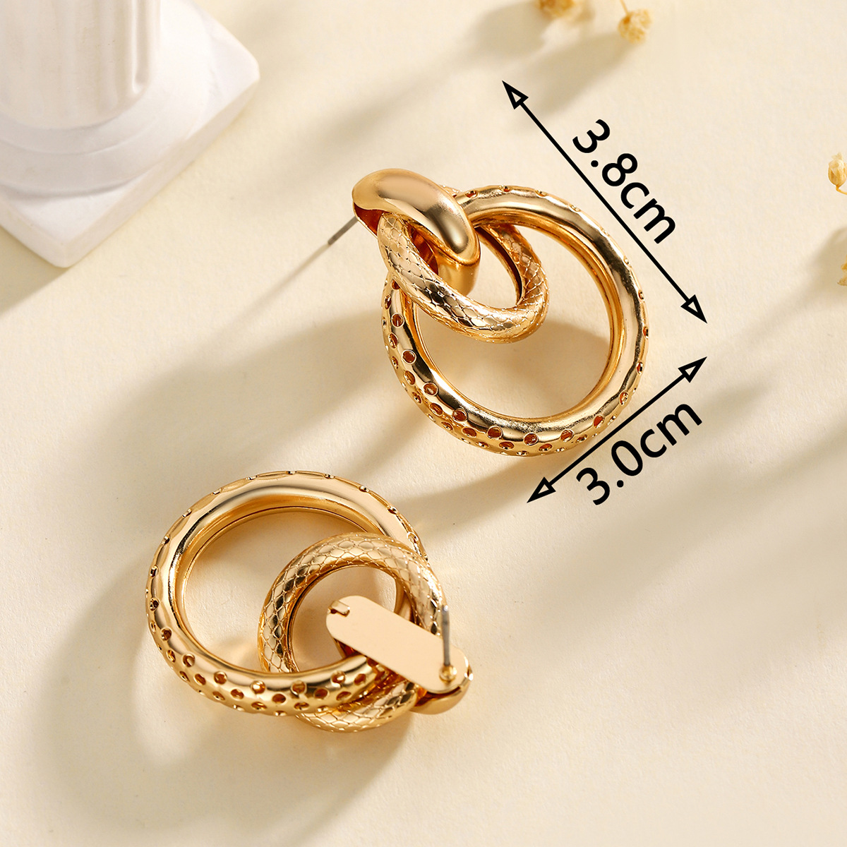 Wholesale of exaggerated and fashionable circular ear studs with creative retro geometric alloy material that are popular across Europe and America Application Scenario