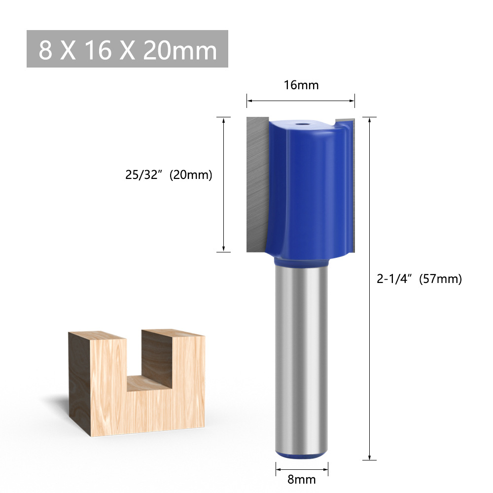 8mm handle extended straight knife woodworking slotting straight knife, double-edge straight knife slotting milling cutter, woodworking milling cutter undefined