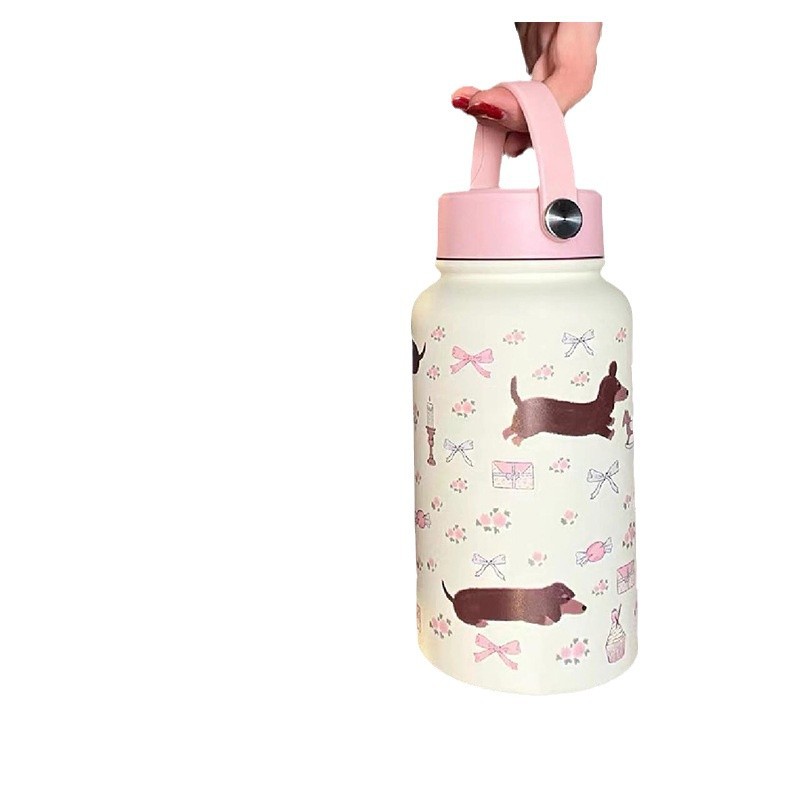 This is an original and cute water cup and thermos cup with high appearance standards for girls. It has a large capacity and is made of 304 stainless steel for students, making it portable Item Picture