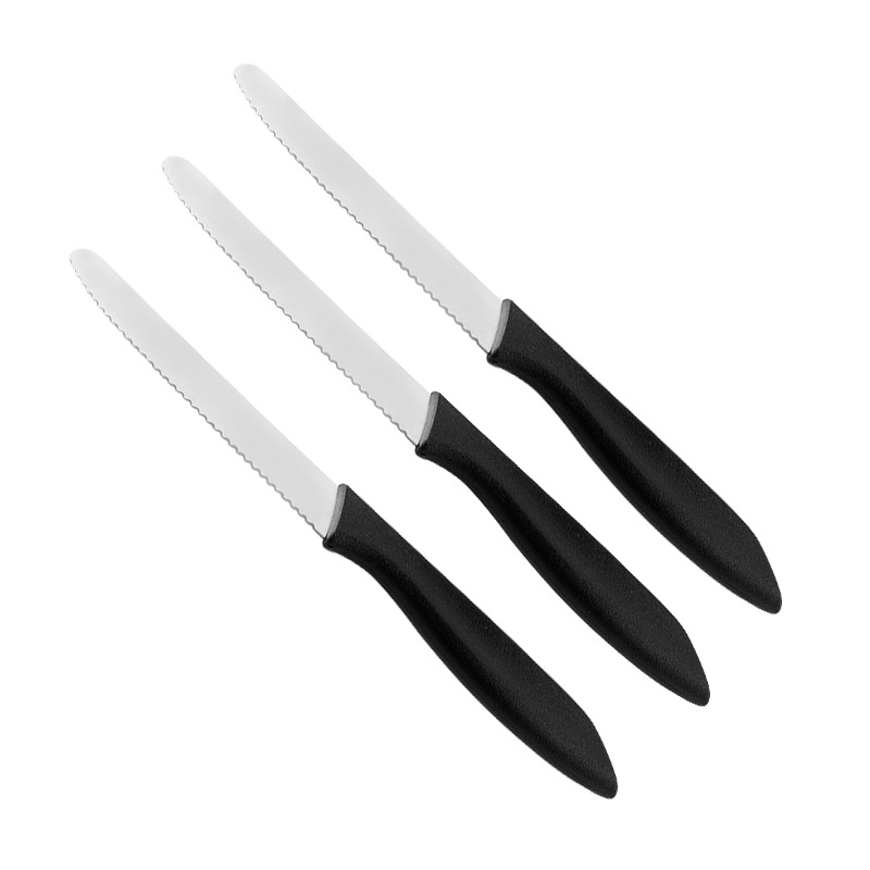 Manufacturer's in-stock stainless steel steak knives, plastic-handled Western serrated steak knives, and special kitchen knives for Western cuisine Item Picture