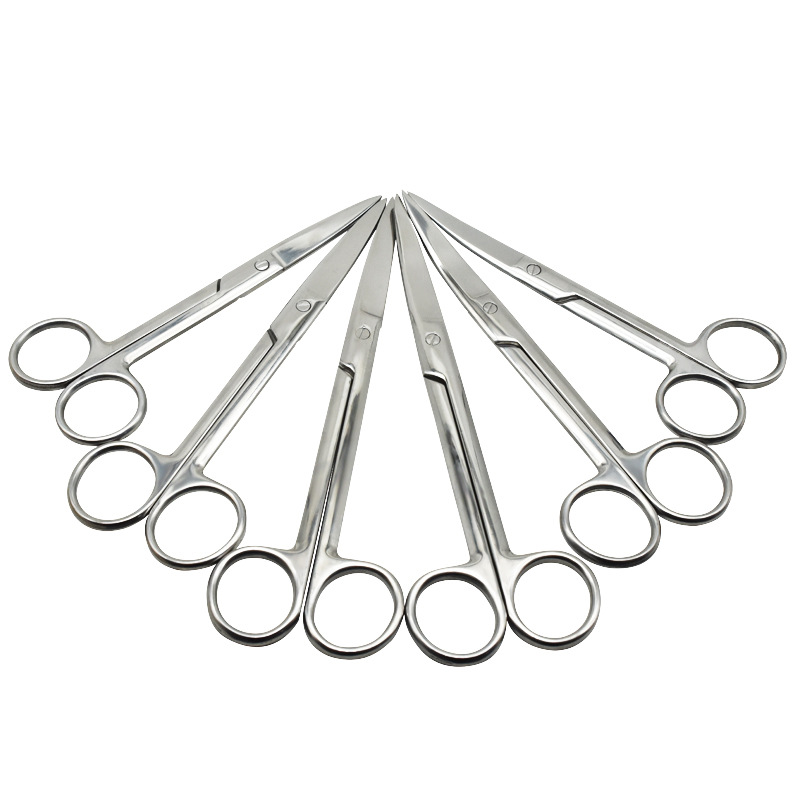 Professional stainless steel scissors, thickened gauze scissors, laboratory teaching dissection scissors, bandage removal, thread cutting, straight and curved ends Application Scenario