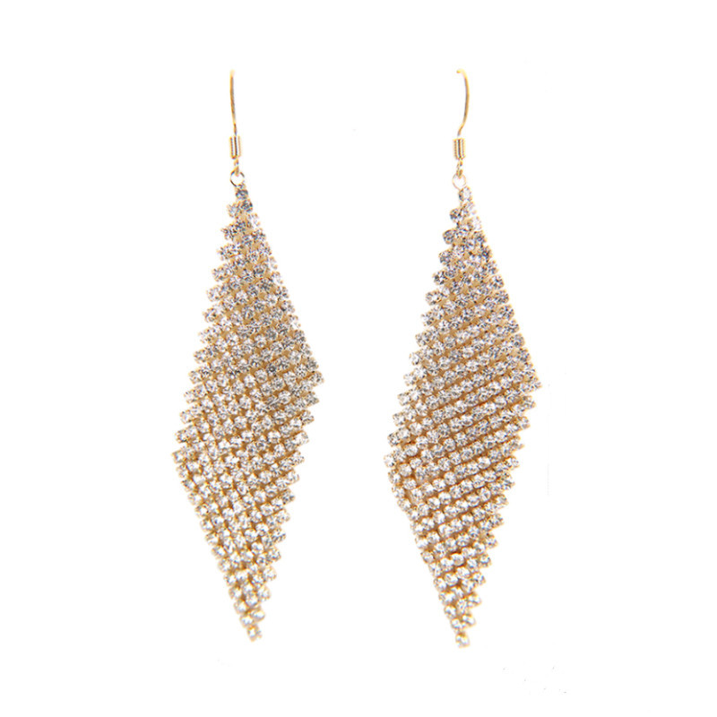 Fashionable, exquisite and versatile tassel earrings, silver needle high-end earrings, feminine, light luxury and exaggerated earrings and accessories wholesale Item Picture