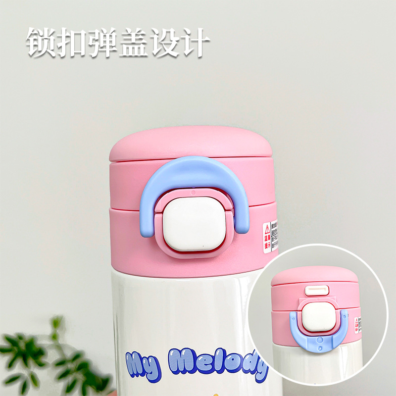 Genuine Sanrio authorized insulated cup, high appearance level cartoon student sports cup, convenient large-capacity double drinking cup details Picture