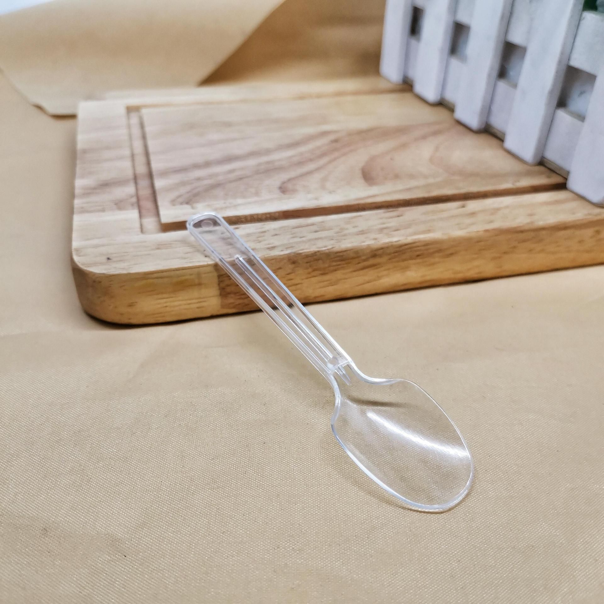 Wholesale from the manufacturer: ice cream spoons, cakes, yogurt, double-layer milk, desserts, mousse pudding, disposable plastic knives, forks and spoons full figure