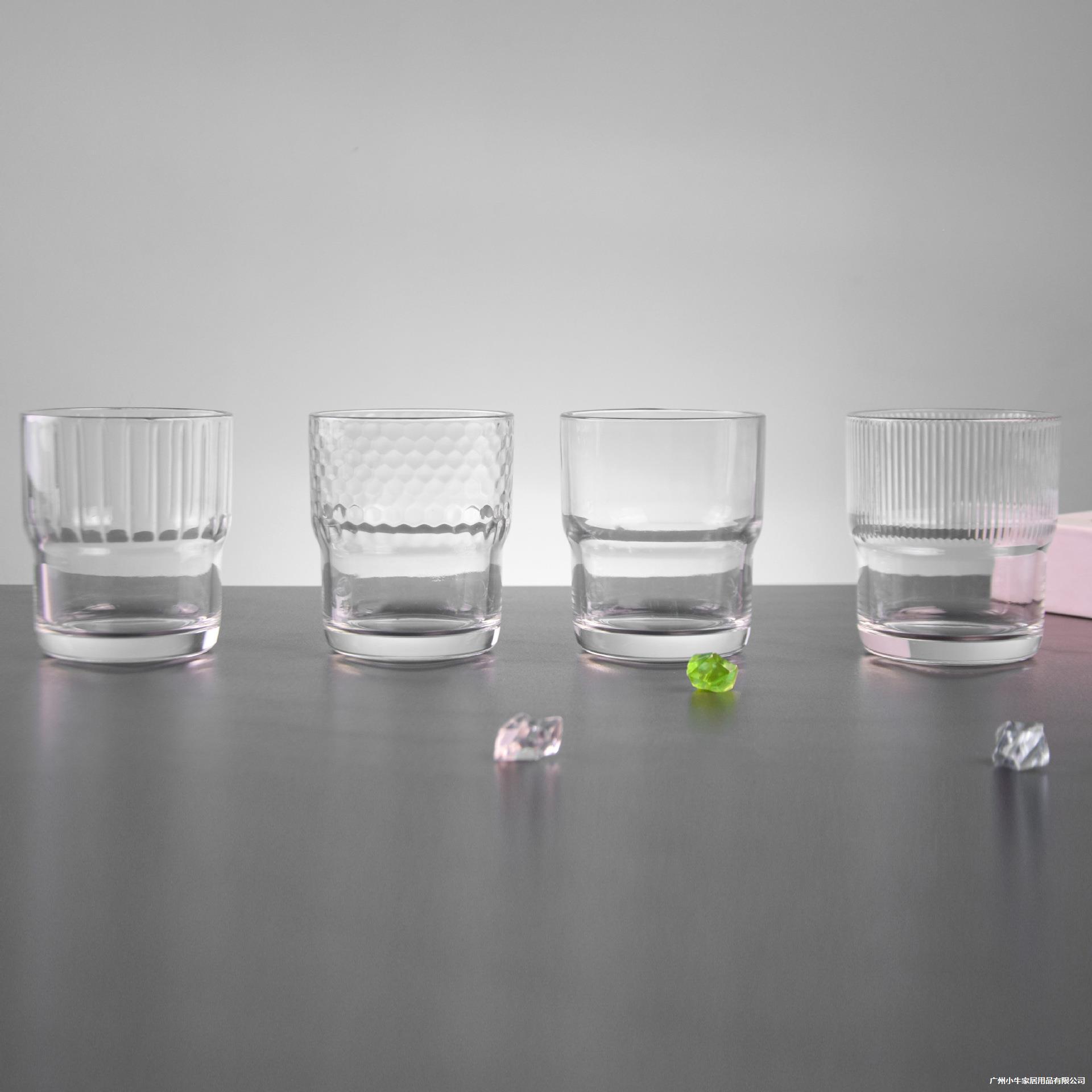 Factory direct sales of stackable and layered whisky wine glasses, glass design sense, drinking cups, Western-style wine glasses, cold drink coffee cups full figure