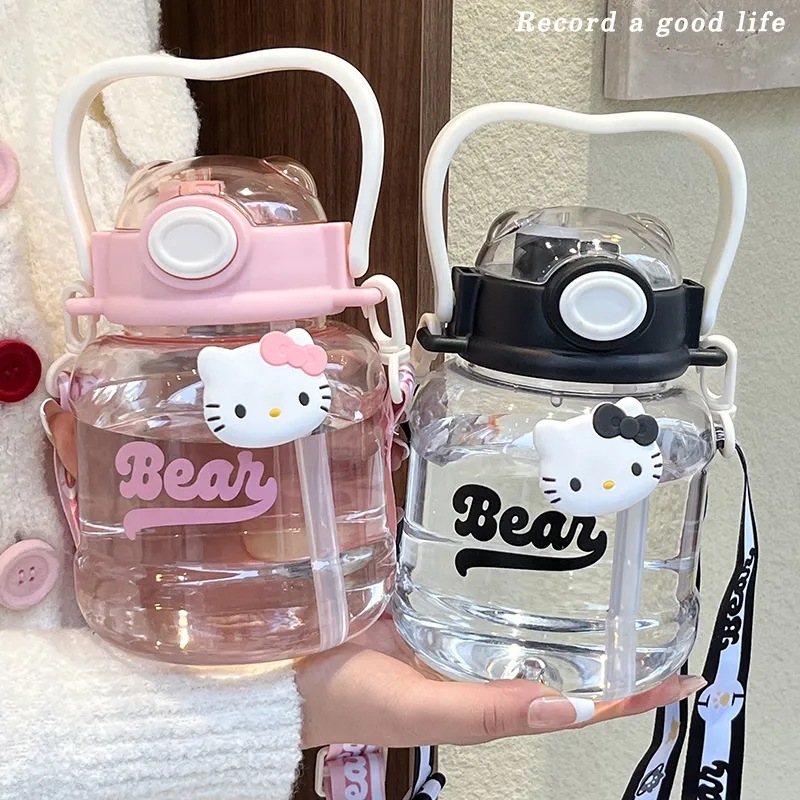 Large-capacity internet-famous large-belted cups, summer heat-resistant male and female student teapots, best-selling cups on Instagram, high appearance level, girlish heart Application Scenario