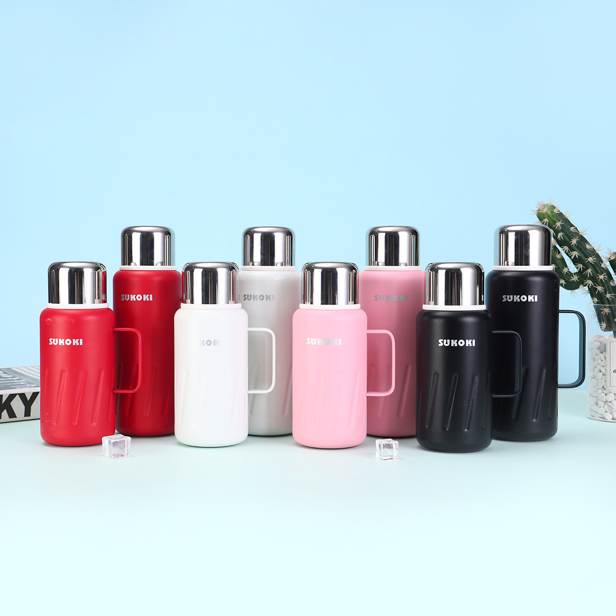 New 316 stainless steel handle teapot, large-capacity outdoor portable insulated cup, high appearance level, multi-color direct drinking cup details Picture
