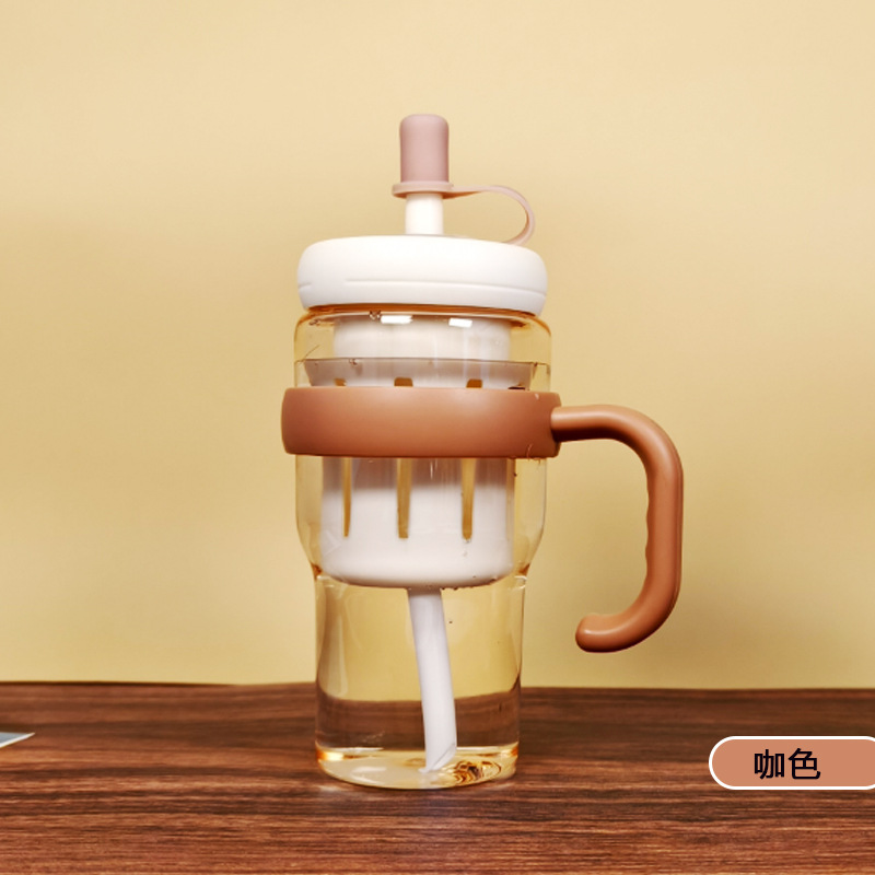 【 Global Bestseller 】 Summer fresh and clean large-capacity plastic ice cup, cute style straw cup, high appearance level water cup details Picture