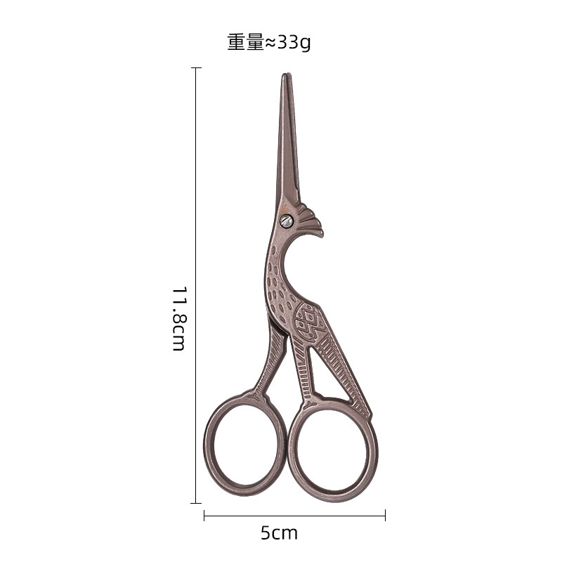 Stainless steel crane scissors, retro crane shaped scissors, tea scissors, cross-stitch handcrafted creative household small scissors Application Scenario