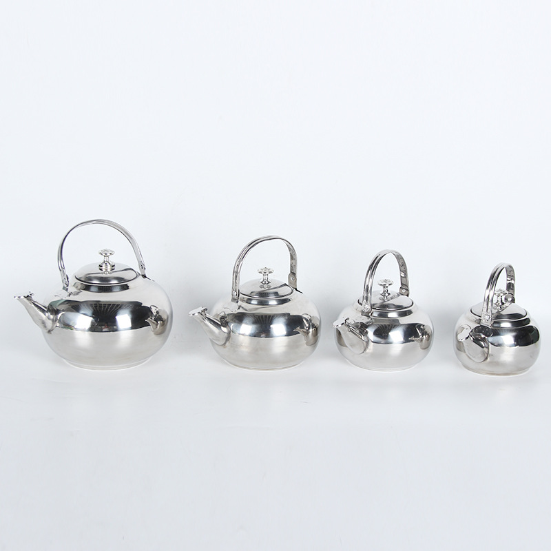 Factory wholesale stainless steel exquisite kettles with filters, cold water kettles without magnetic sounds, brewing kettles for warming wine, boiling water kettles and tea sets Application Scenario