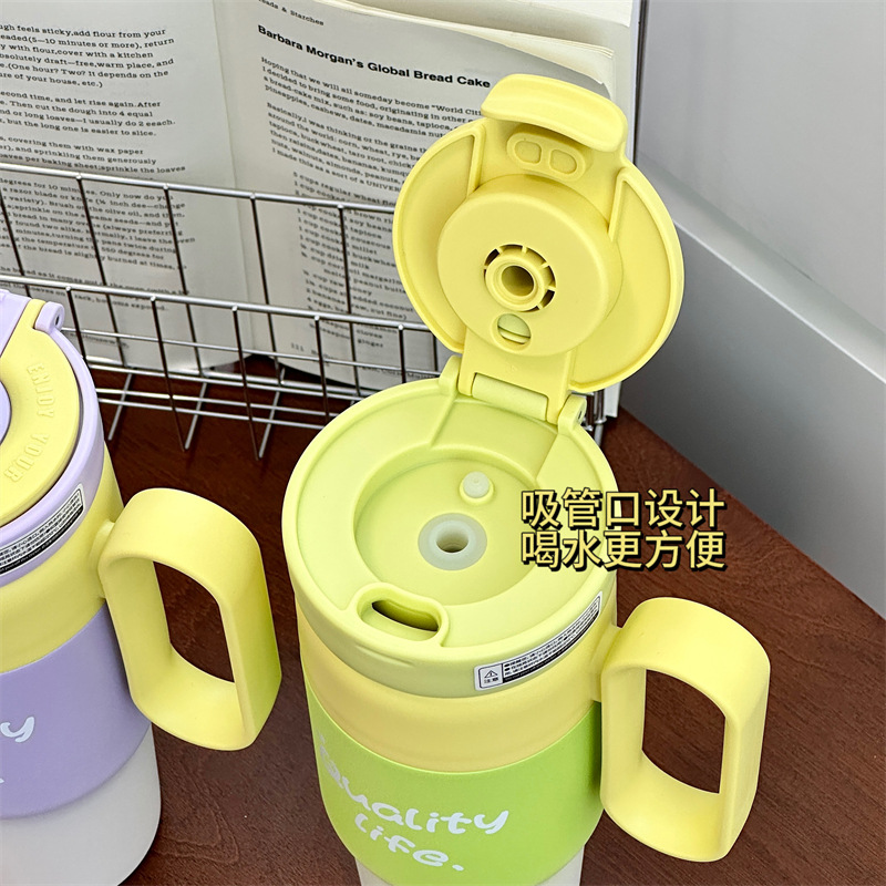 New Yongkang Giant stainless steel insulated cup, women's creative gradient high appearance level straw water cup, ice cup wholesale Application Scenario