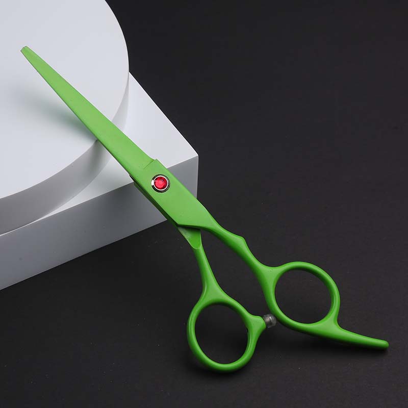 Factory wholesale hairdressing scissors, flat bangs scissors, thin and broken hair scissors, and colorful scissors. Four colors are available for selection undefined