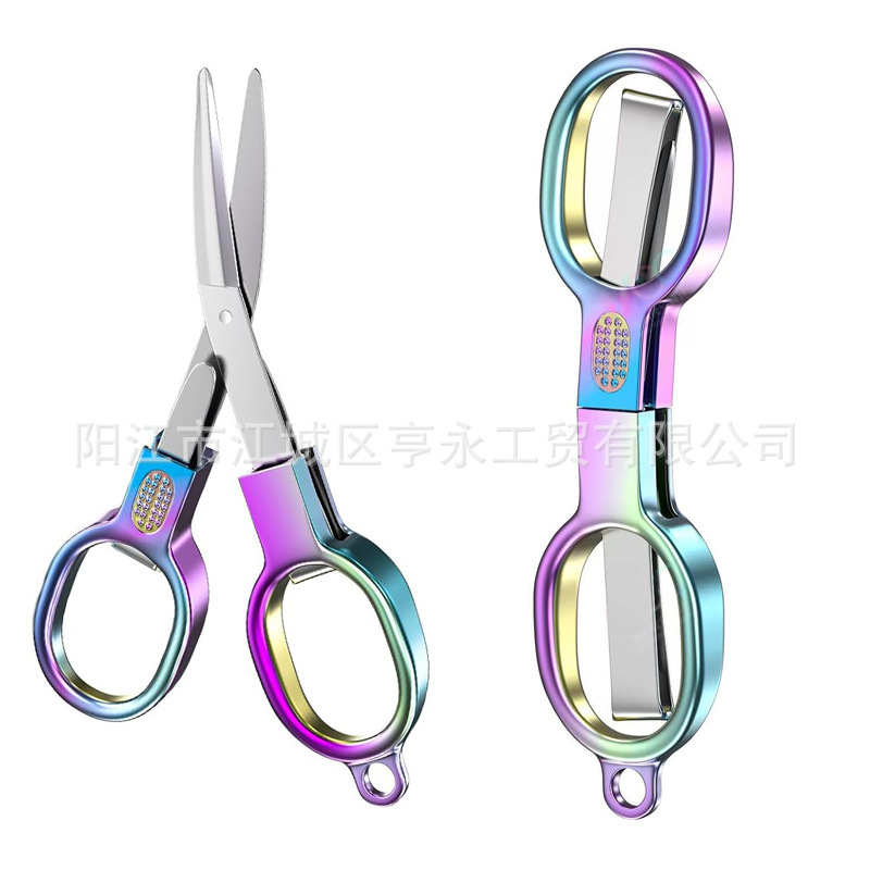 The manufacturer has outdoor titanium-coated folding scissors, fishing scissors, fishing line scissors and 8-shaped scissors in stock full figure