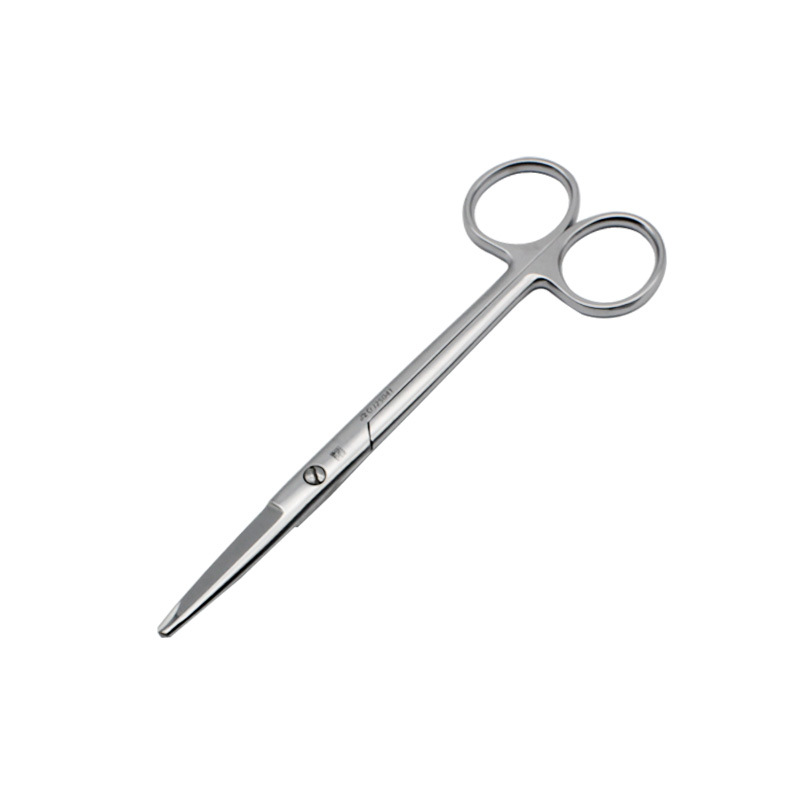 Shanghai Jinzhong suture scissors 14/16cm crescent scissors, notch scissors, gauze thread scissors, bandage scissors, stainless steel surgical scissors Item Picture