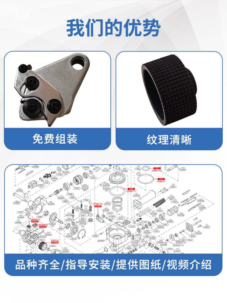 Zhuoyu Sentuo Pneumatic Strapping Machine Accessories Collection: A19B19CA19 tensioning wheel, tensioning tooth plate, cutter bearing Application Scenario