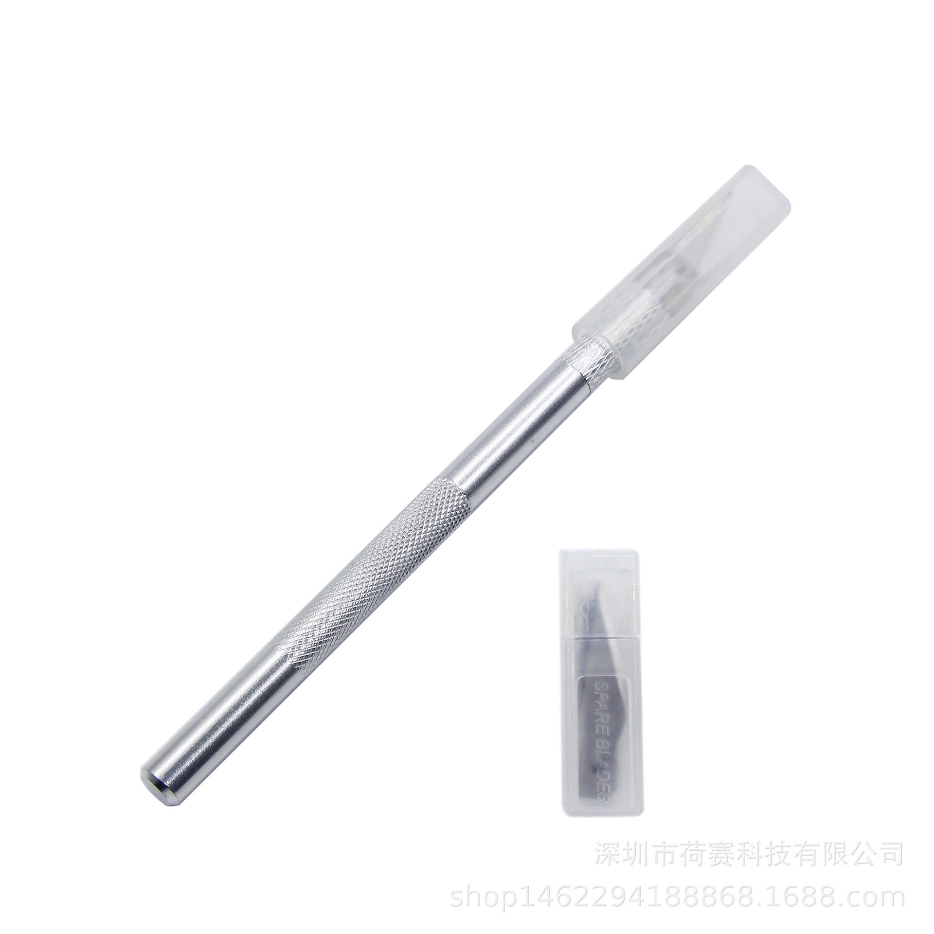 Aluminum alloy engraving knife, 1 blade set, model tool, pen knife, 6 blades, planner, mobile phone, film application, and utility knife details Picture