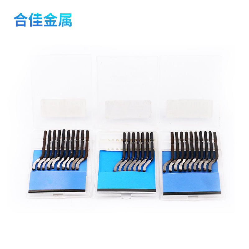 Factory wholesale multi-purpose black 10-piece stainless steel deburring and chamfering hole trimming BS1010 trimming knife Application Scenario