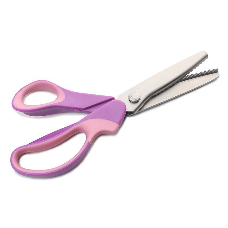 F8 triangular arc scissors, dog tooth scissors, pattern fabric scissors, sawtooth scissors, fabric sample scissors, photo scissors, lace scissors Item Picture