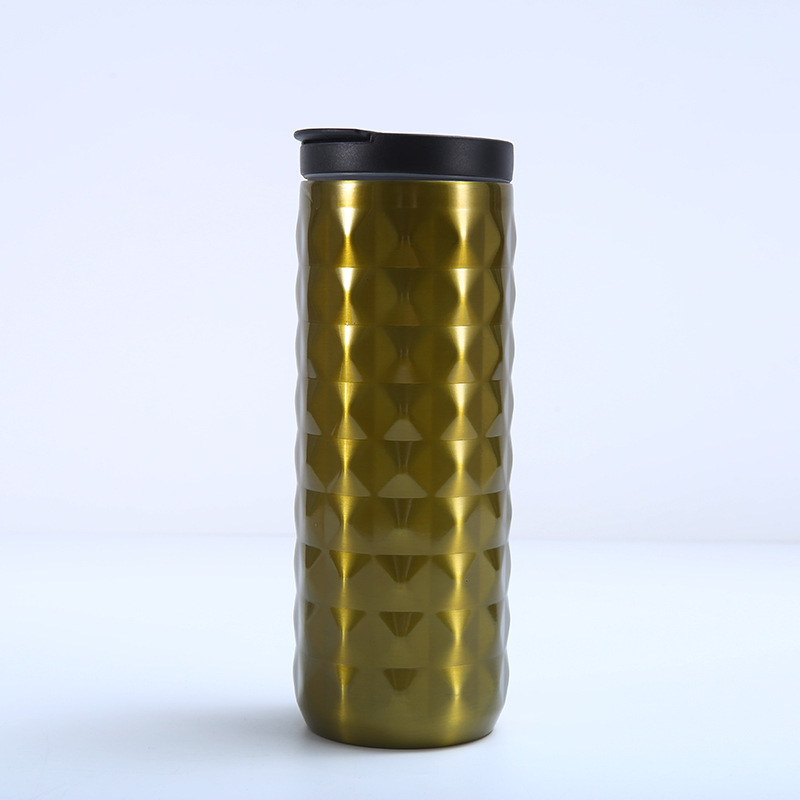 Amazon's new diamond-shaped straight cup, 304 stainless steel vacuum insulated cup, outdoor portable double-layer car cup Application Scenario