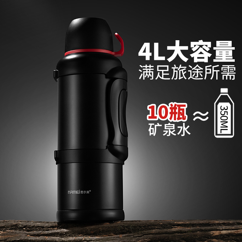 Wholesale of 316 large-capacity stainless steel insulated kettle, portable vacuum insulated thermos for outdoor sports, travel kettle, 5 liters details Picture